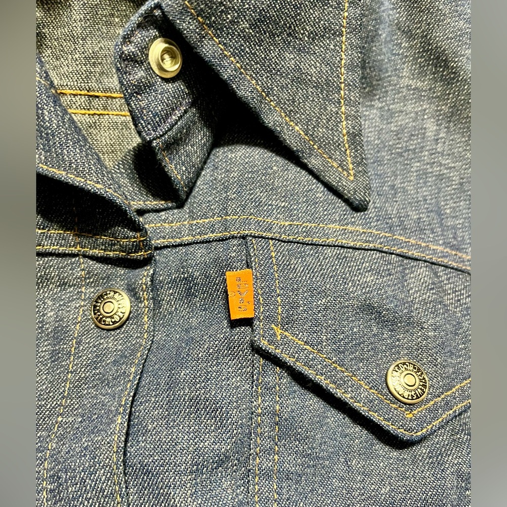 Vintage Levi’s Orange Tab Blue Denim Button Jean Jacket Women’s Size Medium - Picture 3 of 14
